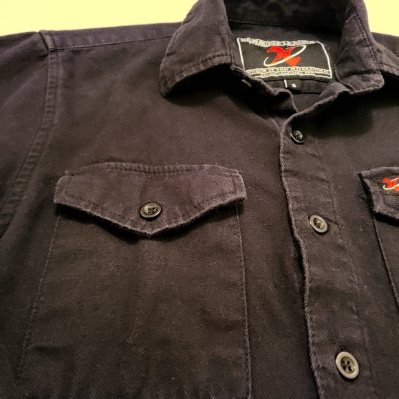 Milwaukee Leather MNG11655 Men's Solid Black Long Sleeve Cotton Flannel Shirt - Picture 3 of 6